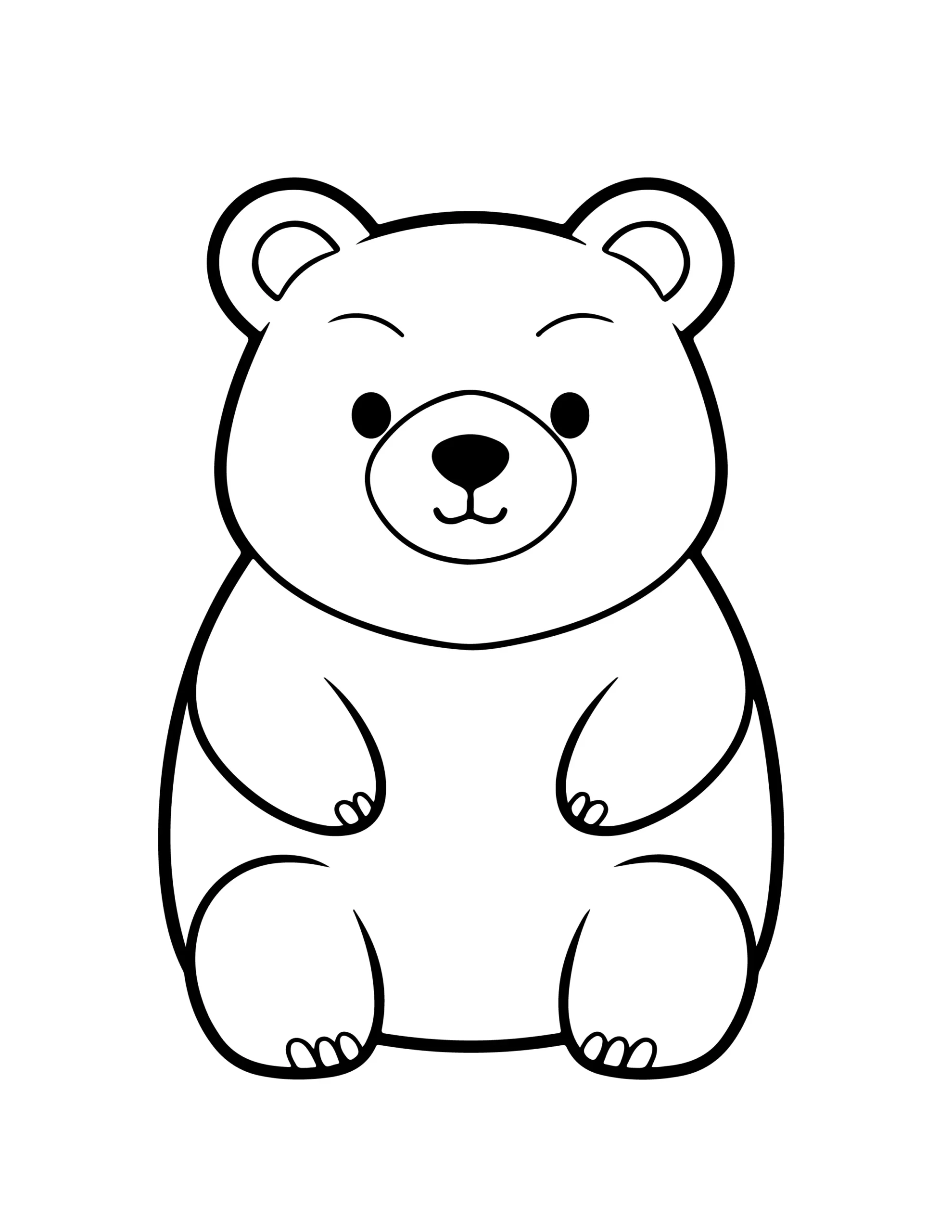 urso desenho para colorir